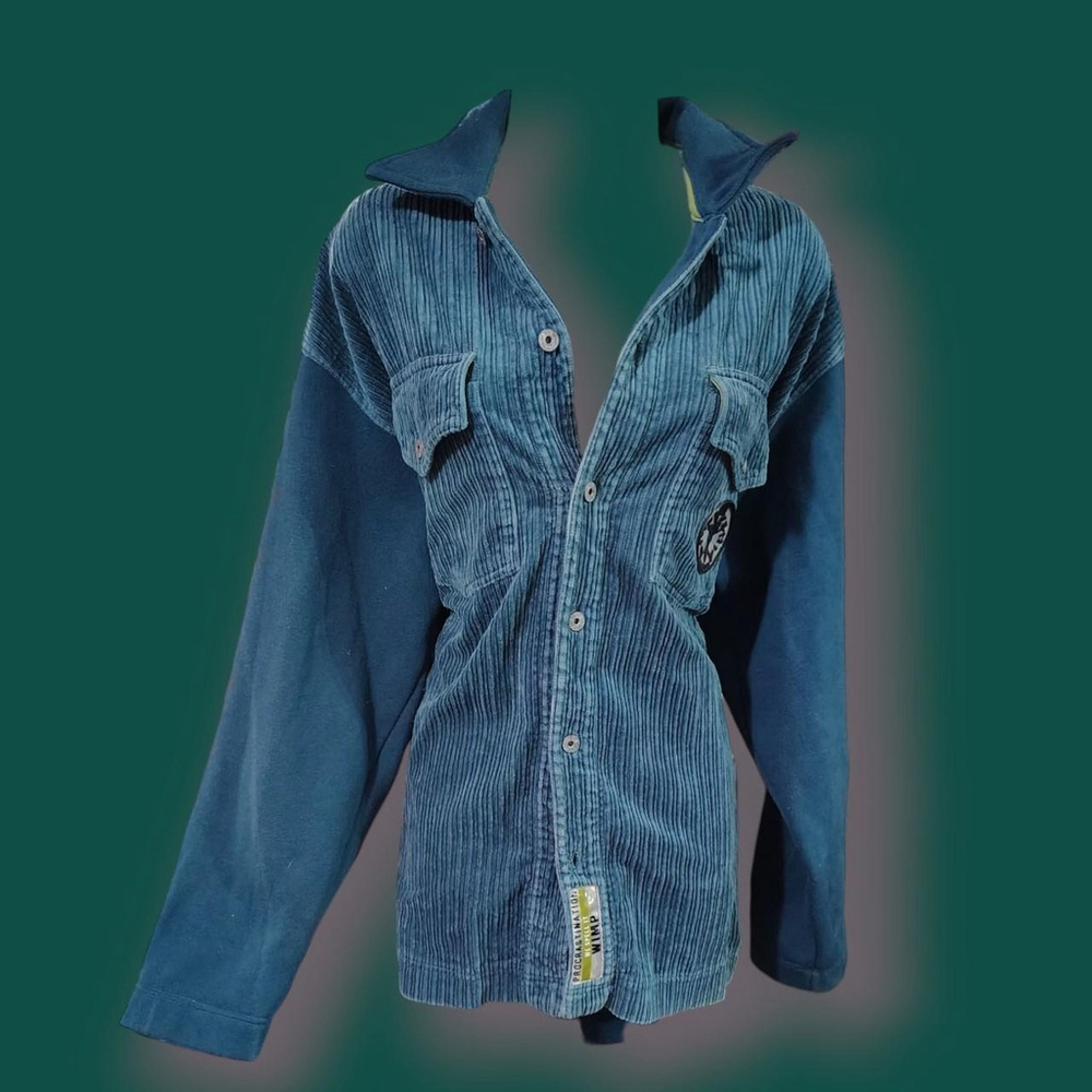 Vintage Teal Warner Bros Wile E Coyote Button Up – Medium